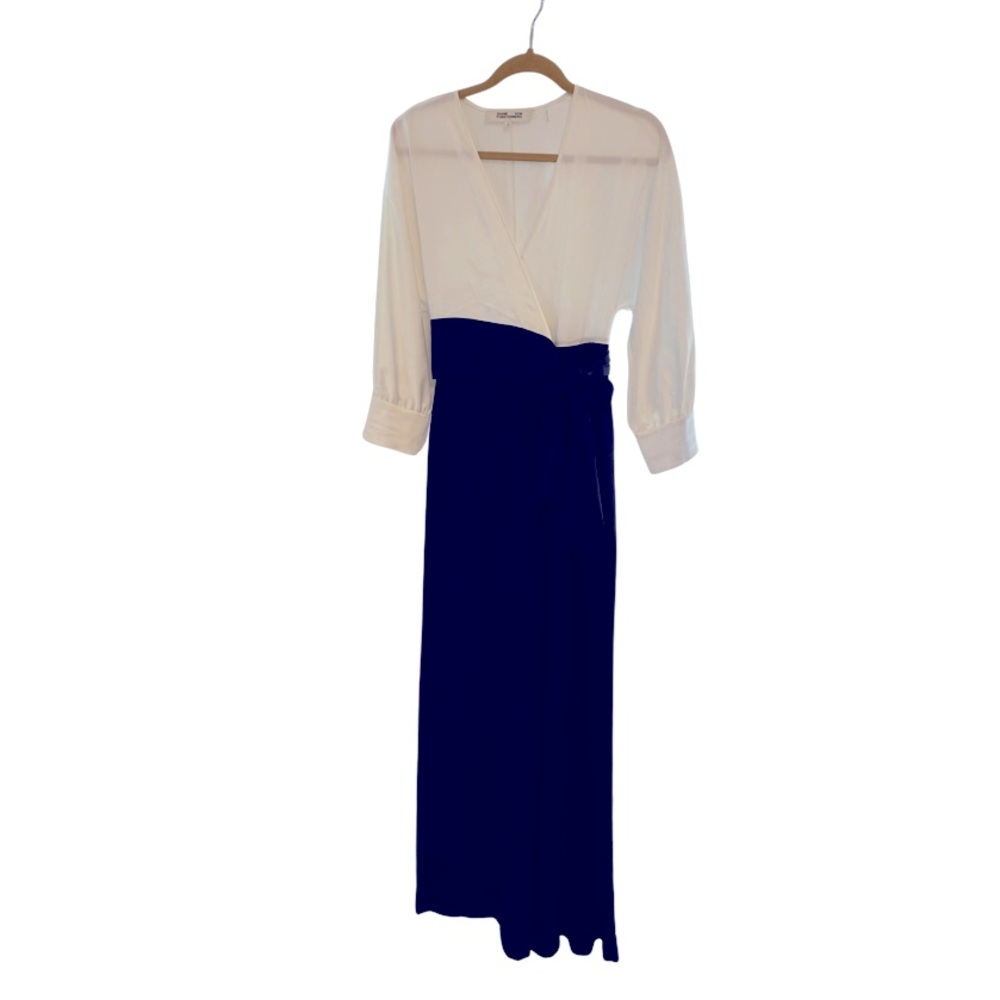 Diane von Furstenberg velvet and silk jumpsuit